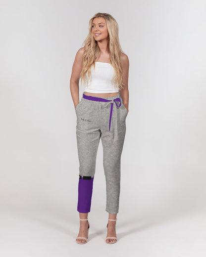 Purple cool grey Trinity D Marvin Women's Belted Tapered Pants