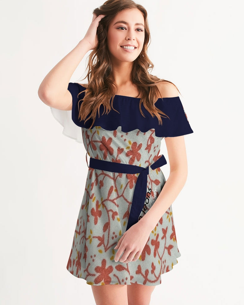 Wildwood, blue  Women's Off-Shoulder Dress