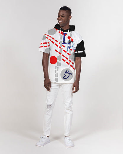 London Paris off grid by Marvin Jeans and Trinity D Marvin Men's Premium Heavyweight Short Sleeve Hoodie