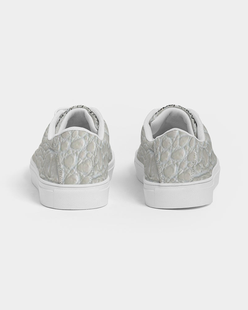 Gator white by Trinity D. Marvin Men's Faux-Leather Sneaker