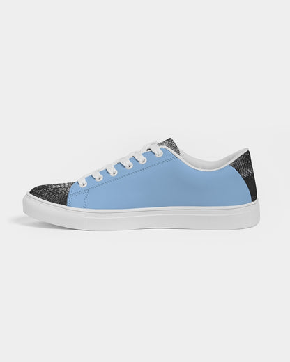 Baby blue gator black tip BY MARVIN JEANS Men's Faux-Leather Sneaker