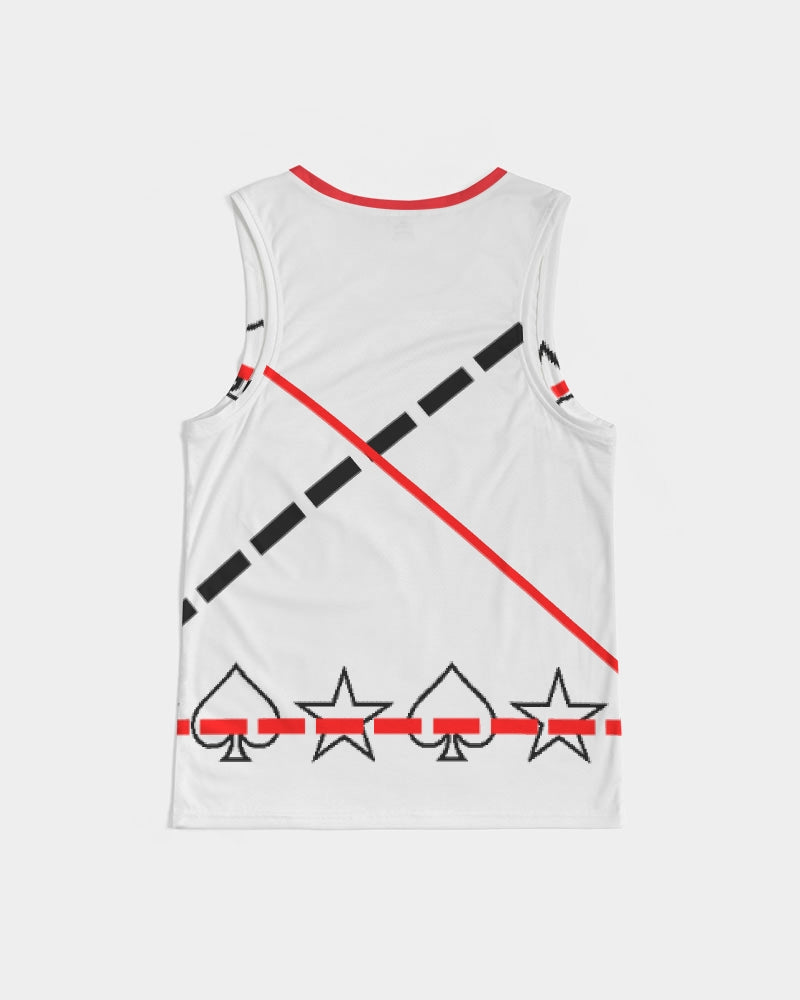 All white Men's Sports Tank
