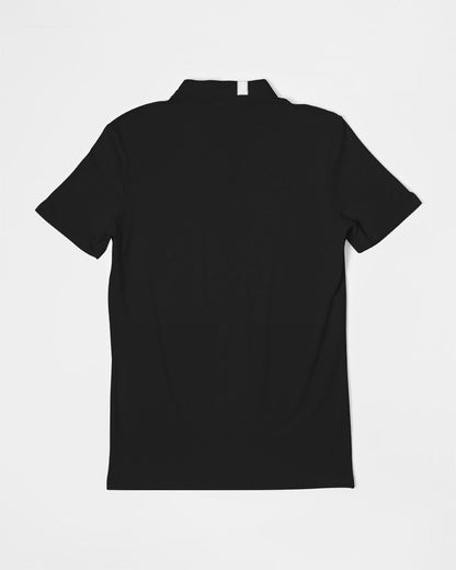 Black suits by Marvin Jeans and Trinity D Marvin Men's Slim Fit Short Sleeve Polo