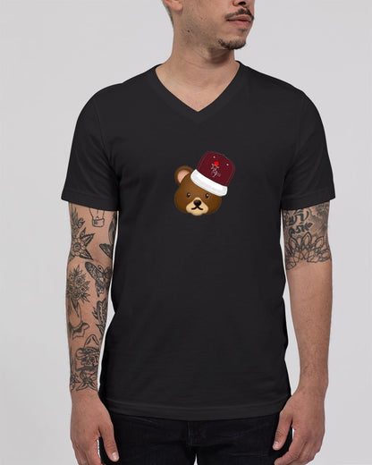 Bear cap by Marvin Jeans and Trinity D Marvin Unisex Jersey V-Neck Tee | Bella + Canvas