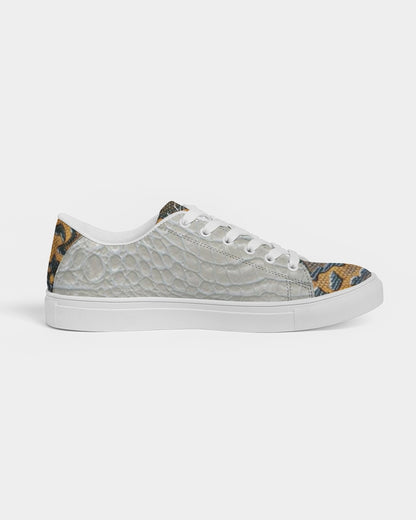 Gator white calf print BY MARVIN JEANS Men's Faux-Leather Sneaker