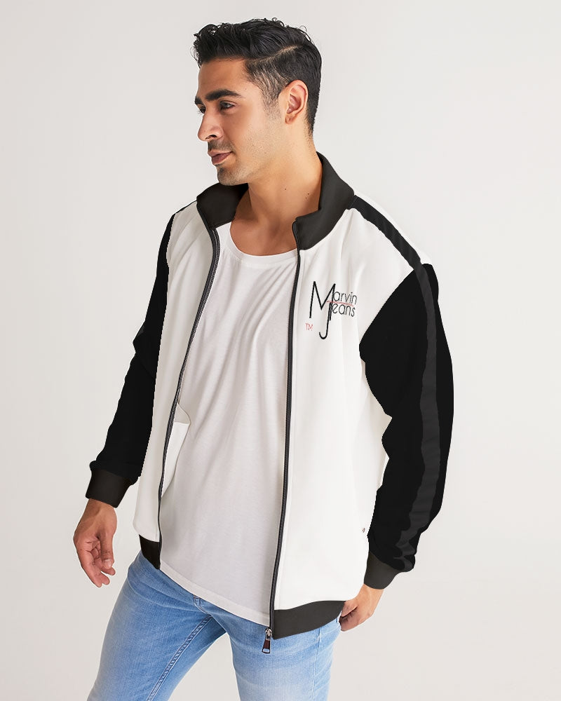 Black and white by Trinity D. Marvin and Marvin Jeans  Men's Stripe-Sleeve Track Jacket