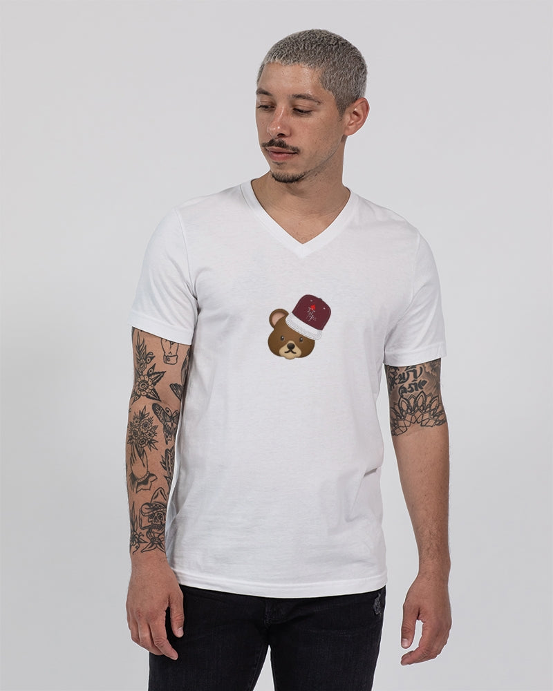 Bear cap by Marvin Jeans and Trinity D Marvin Unisex Jersey V-Neck Tee | Bella + Canvas