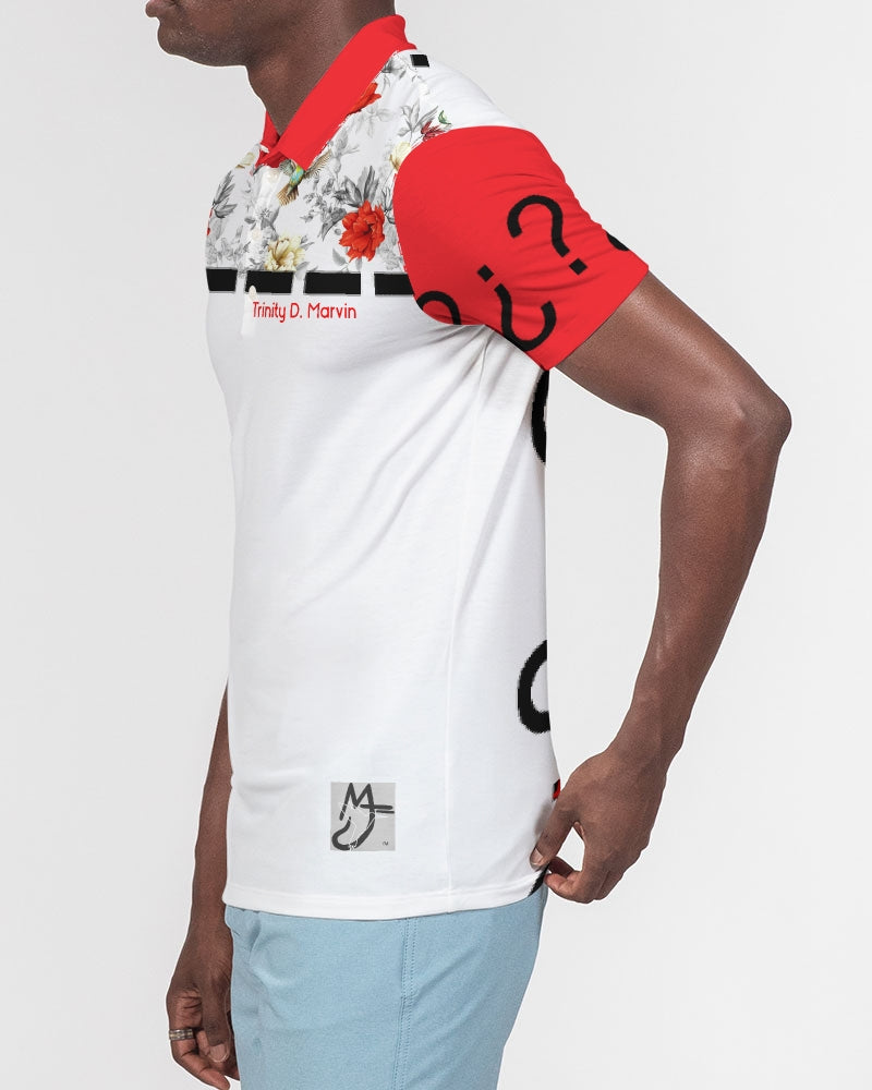 Rose's by Marvin JEANS Men's Slim Fit Short Sleeve Polo