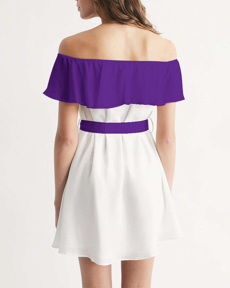 Purple BY MARVIN JEANS Women's Off-Shoulder Dress