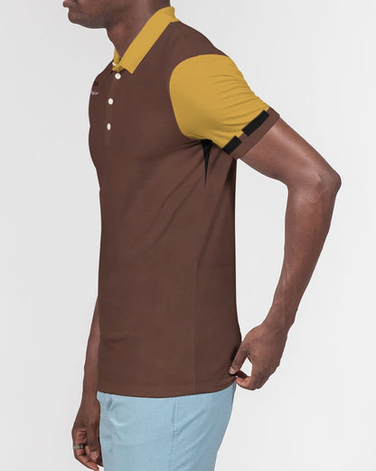 Premium Gold by Marvin Jeans and Trinity D Marvin Men's Slim Fit Short Sleeve Polo