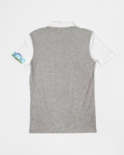 Cool grey Fortune 500 by Marvin Jeans and Trinity D Marvin Men's Slim Fit Short Sleeve Polo