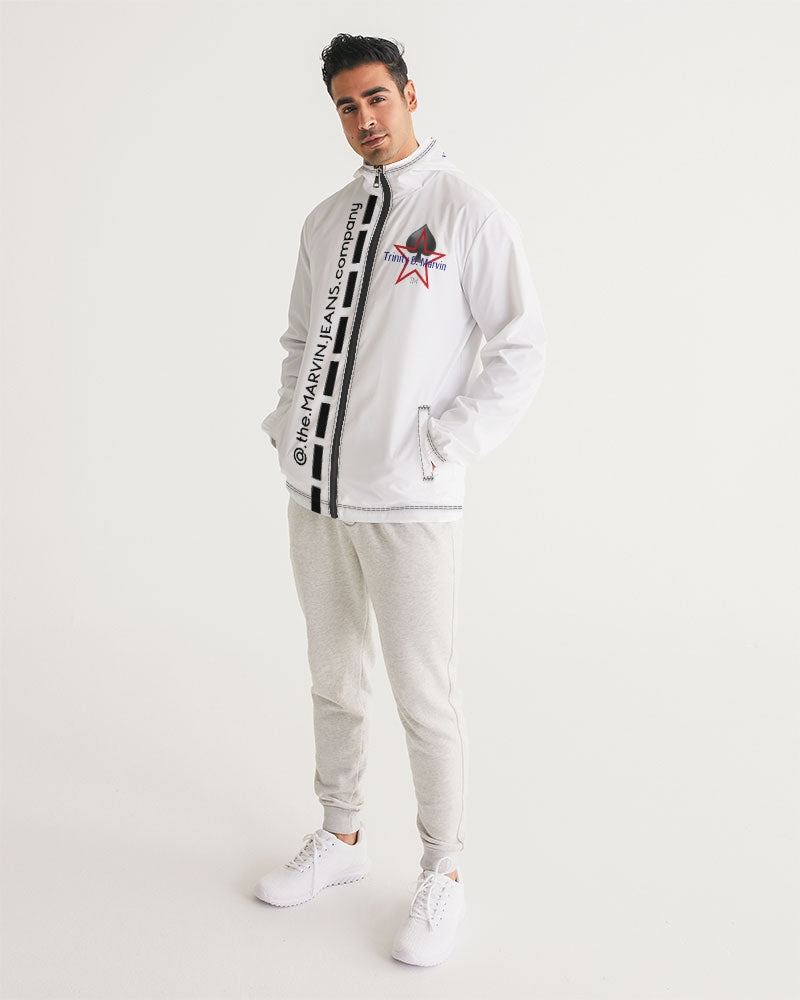 All White New-Legacy BY MARVIN JEANS Men's Windbreaker