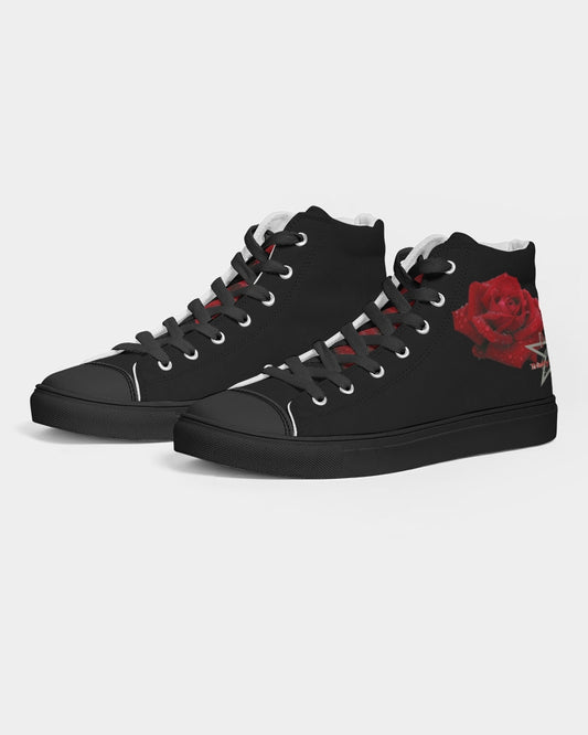 Red rose black by Marvin Jeans and Trinity D Marvin Men's Hightop Canvas Shoe - Black