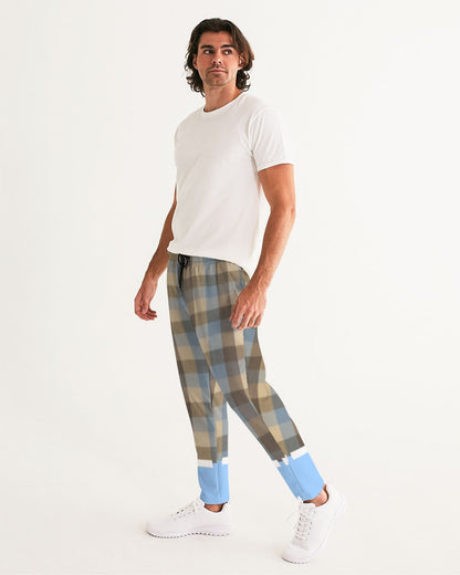 @plaids baby blue Men's Joggers