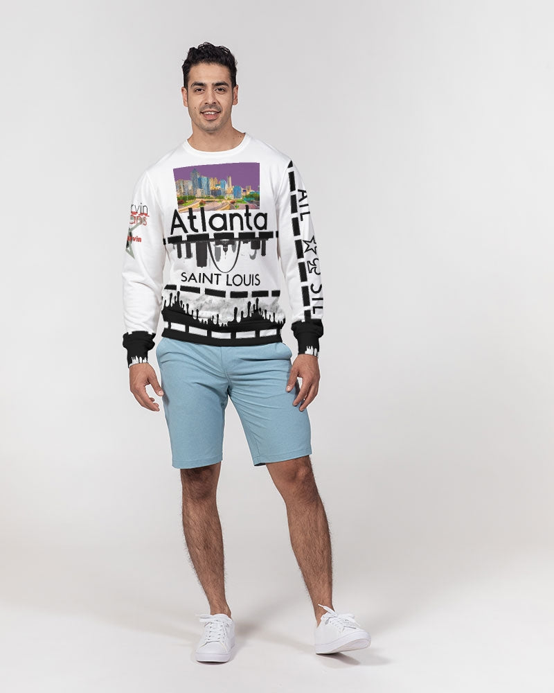 @tlanta Saint Louis by Marvin Jeans and Trinity D Marvin Men's Classic French Terry Crewneck Pullover