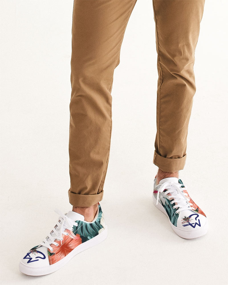 Garden splash by Trinity D. Marvin and Marvin Jeans  Men's Faux-Leather Sneaker