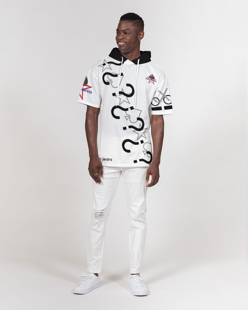 All White New-Legacy by Marvin Jeans and Trinity D. Marvin Men's Premium Heavyweight Short Sleeve Hoodie