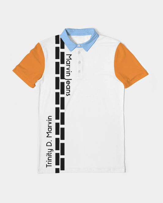 Color tide 1.0 by Marvin Jeans and Trinity D Marvin Men's Slim Fit Short Sleeve Polo