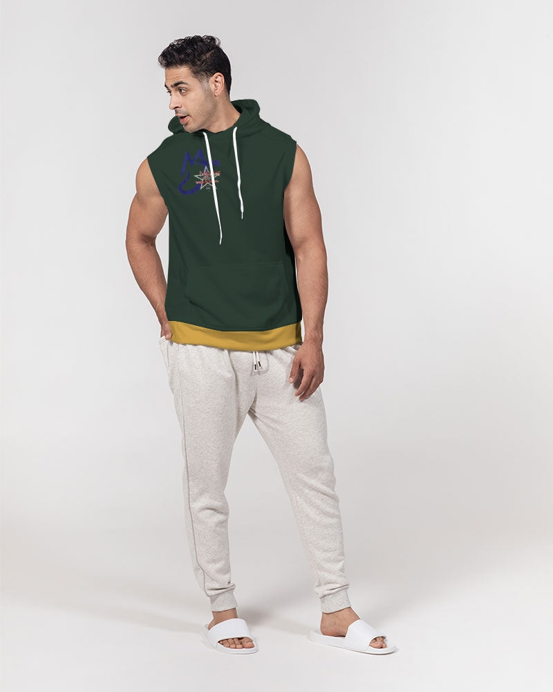 Dark green gold by Marvin Jeans and Trinity D Marvin Men's Premium Heavyweight Sleeveless Hoodie