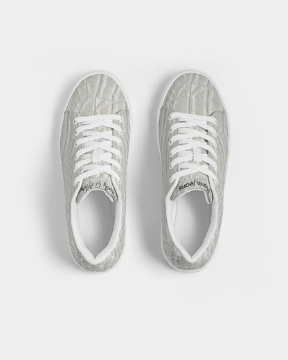 Gator white by Trinity D. Marvin Men's Faux-Leather Sneaker