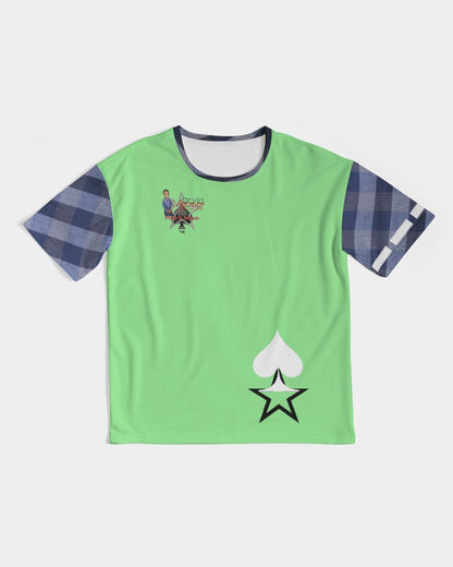 Blue stripes mint by Marvin Jeans and Trinity D Marvin Men's Premium Heavyweight Tee