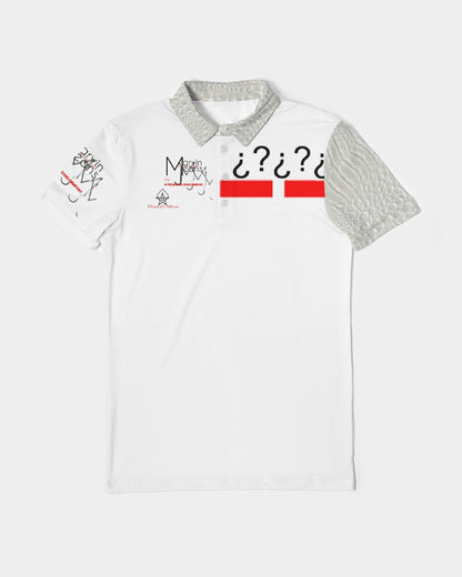 Gator white Men's Slim Fit Short Sleeve Polo