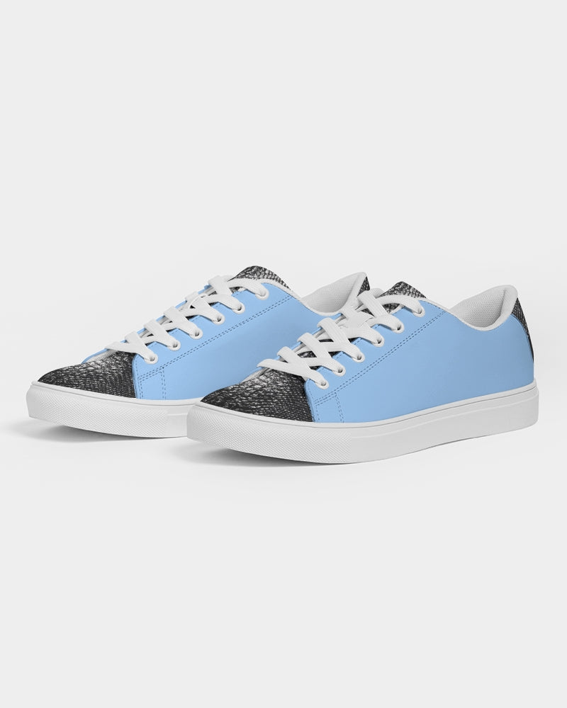Baby blue gator black tip BY MARVIN JEANS Men's Faux-Leather Sneaker