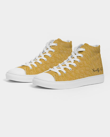 Gator yellow by Trinity D Marvin Men's Hightop Canvas Shoe