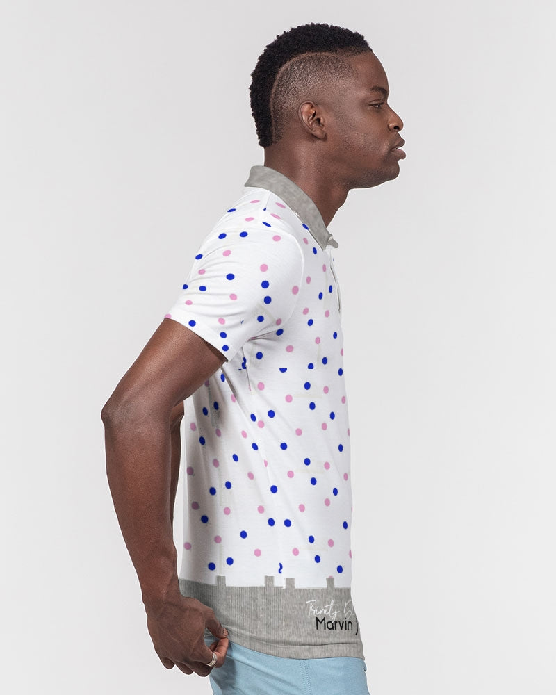 Dots 2.0 by Marvin Jeans and Trinity D Marvin Men's Slim Fit Short Sleeve Polo