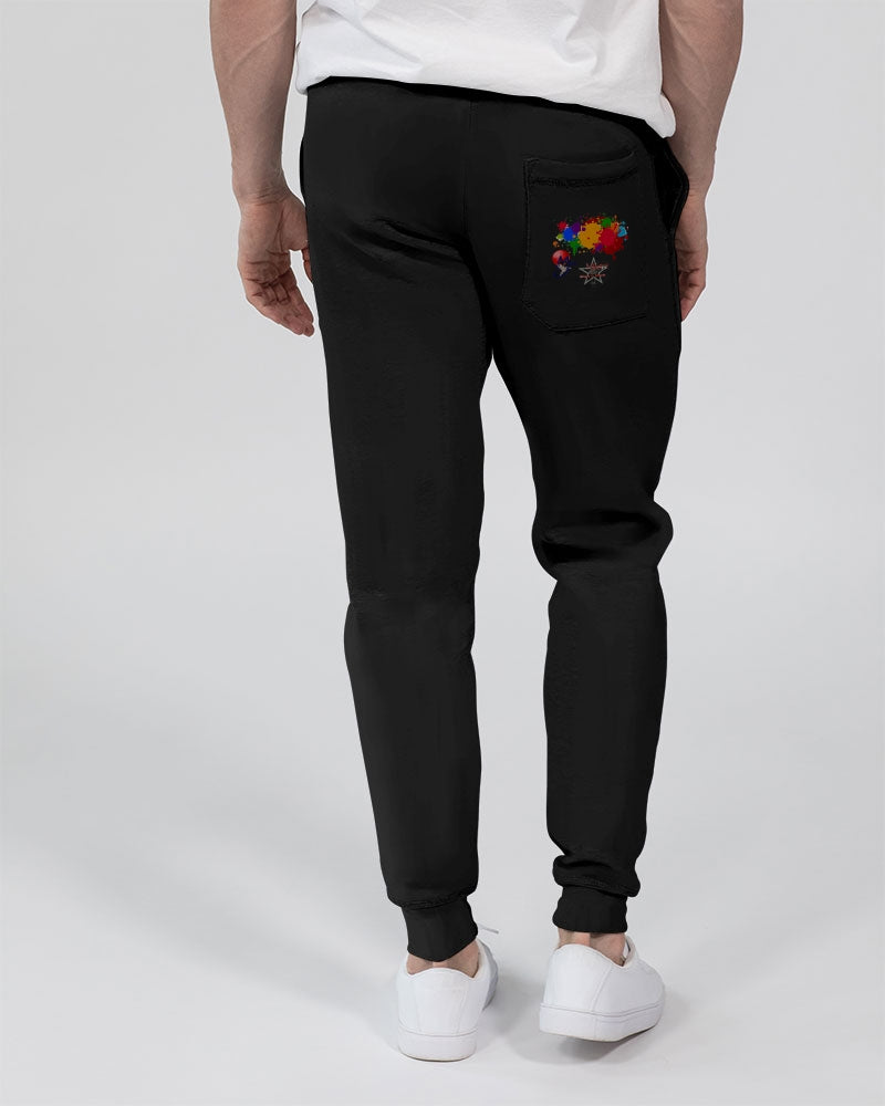 Black splash by Marvin Jeans and Trinity D Marvin Unisex Premium Fleece Joggers | Lane Seven