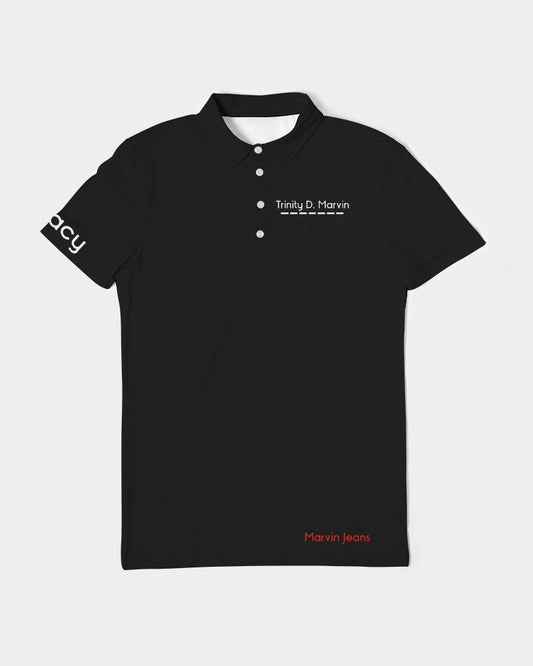Black Legacy BY MARVIN JEANS Men's Slim Fit Short Sleeve Polo