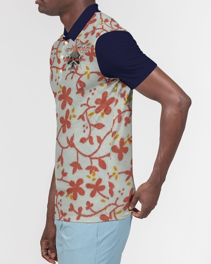 Wildwood, blue by Marvin Jeans and Trinity D Marvin Men's Slim Fit Short Sleeve Polo