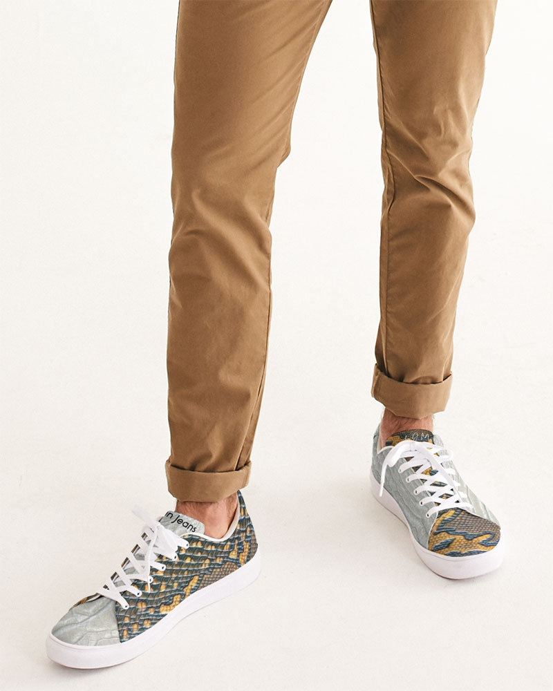 Gator white calf print BY MARVIN JEANS Men's Faux-Leather Sneaker
