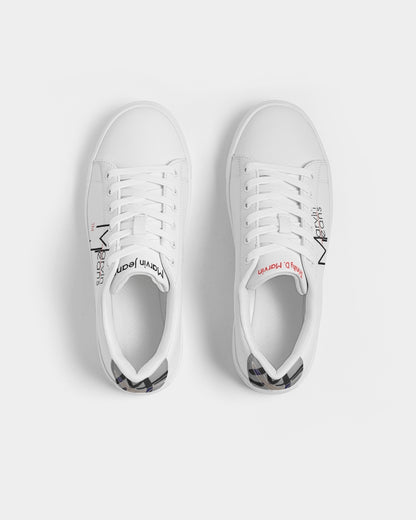 All white Men's Faux-Leather Sneaker