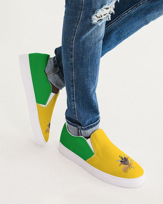 Lemon Lime Green Bay BY MARVIN JEANS Men's Slip-On Canvas Shoe