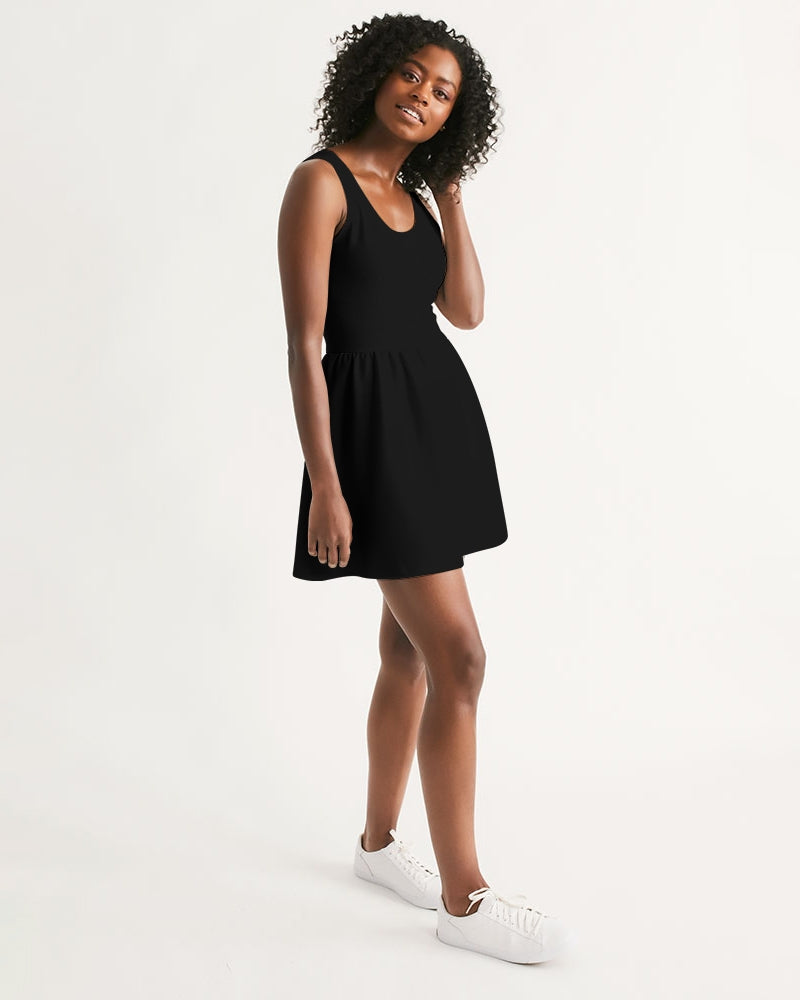 Black BY MARVIN JEANS Women's Scoop Neck Skater Dress