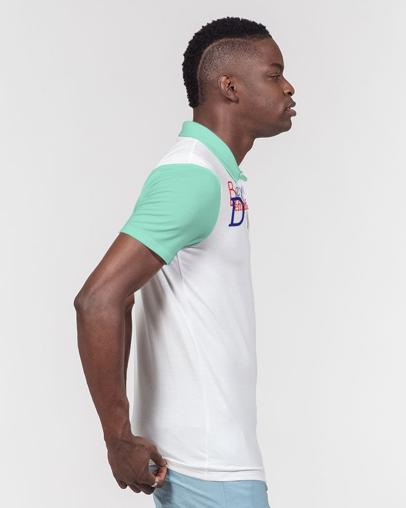 Beyond definition mint  Men's Slim Fit Short Sleeve Polo