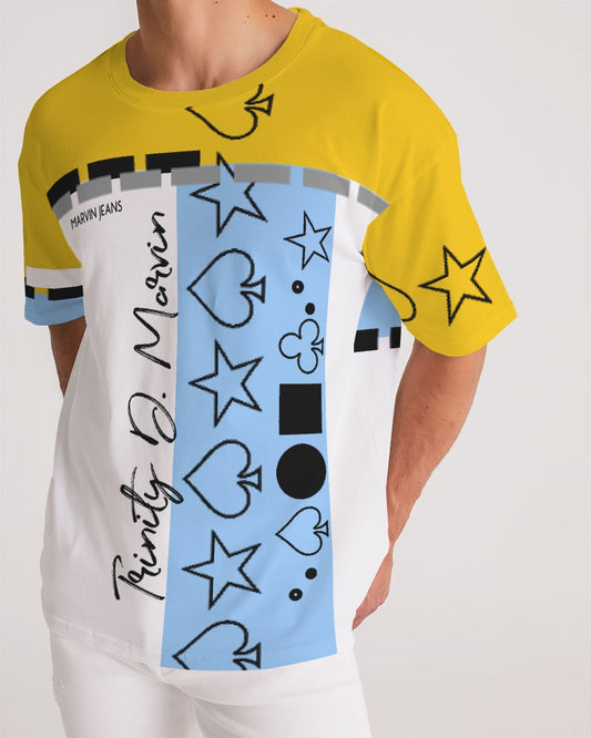 Yellow baby blue BY MARVIN JEANS Men's Premium Heavyweight Tee