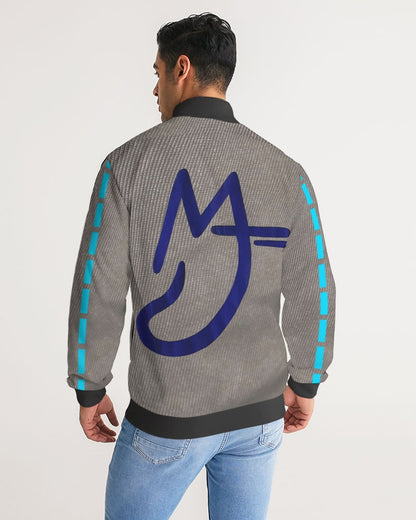 Dark grid by Marvin Jeans and Trinity D Marvin Men's Stripe-Sleeve Track Jacket