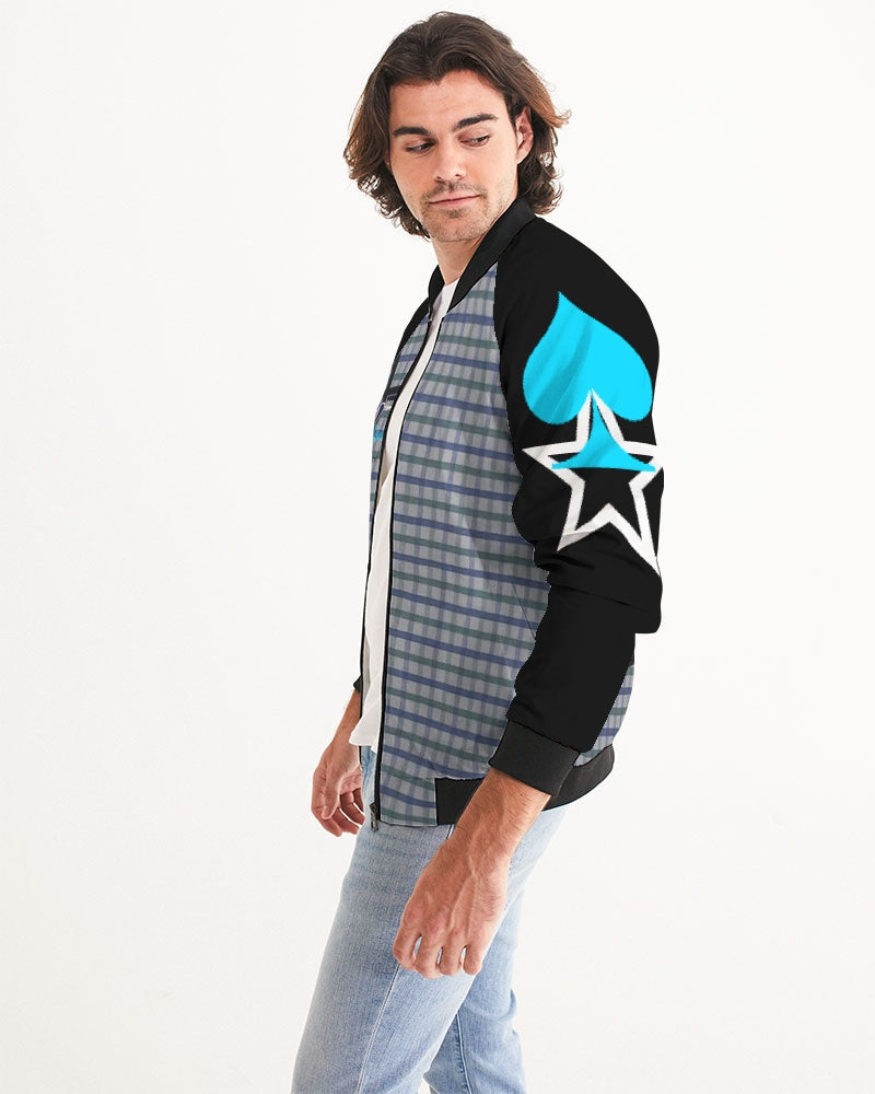 Grid mix by Trinity D. Marvin and Marvin Jeans Men's Bomber Jacket