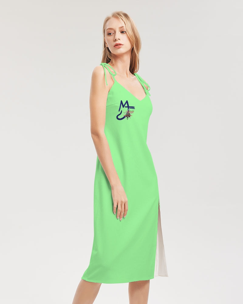 Mint by Marvin Jeans and Trinity D Marvin Women's Tie Strap Split Dress