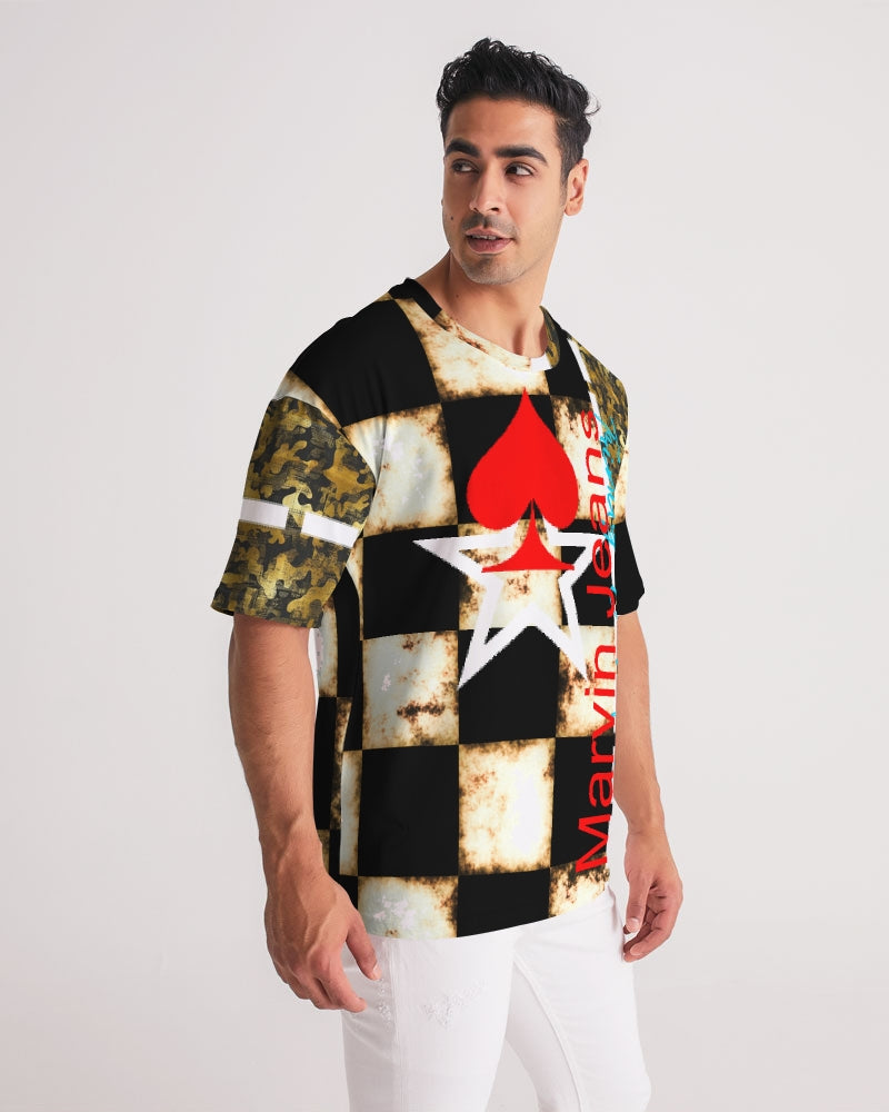 Bold gold red mix by Marvin Jeans and Trinity D Marvin Men's Premium Heavyweight Tee