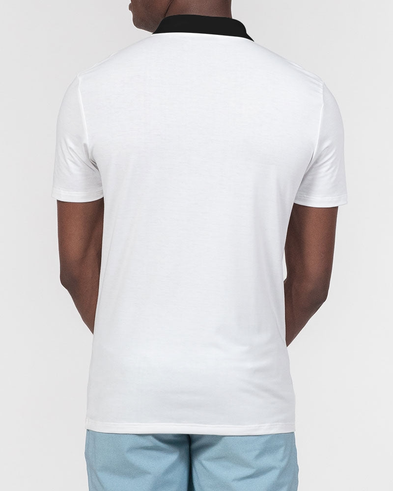 All white by Marvin Jeans and Trinity D Marvin Men's Slim Fit Short Sleeve Polo