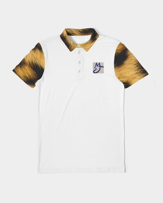 Leopard by Marvin Jeans Men's Slim Fit Short Sleeve Polo