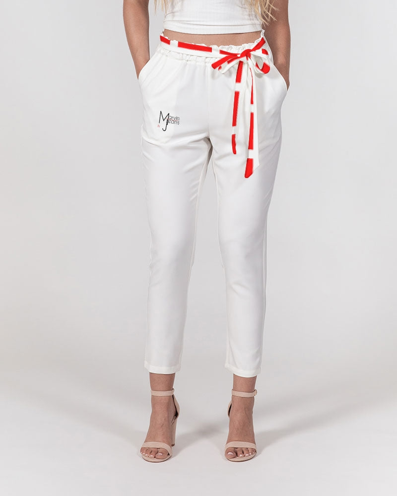 All White Legacy Women's Belted Tapered Pants