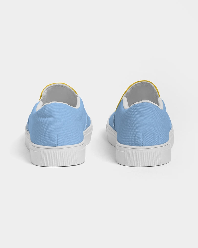 Yellow baby blue BY MARVIN JEANS Men's Slip-On Canvas Shoe