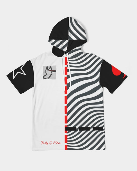 Zebra red by Trinity D. Marvin Men's Premium Heavyweight Short Sleeve Hoodie