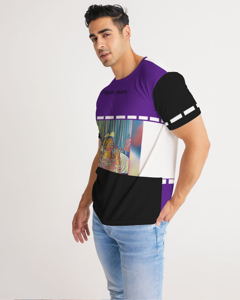 Black and purple Trinity D. Marvin Men's Tee