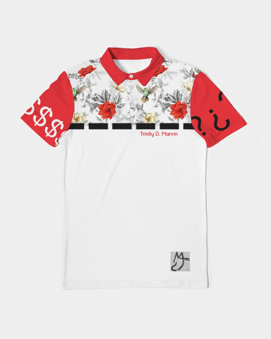 Rose's by Marvin JEANS Men's Slim Fit Short Sleeve Polo