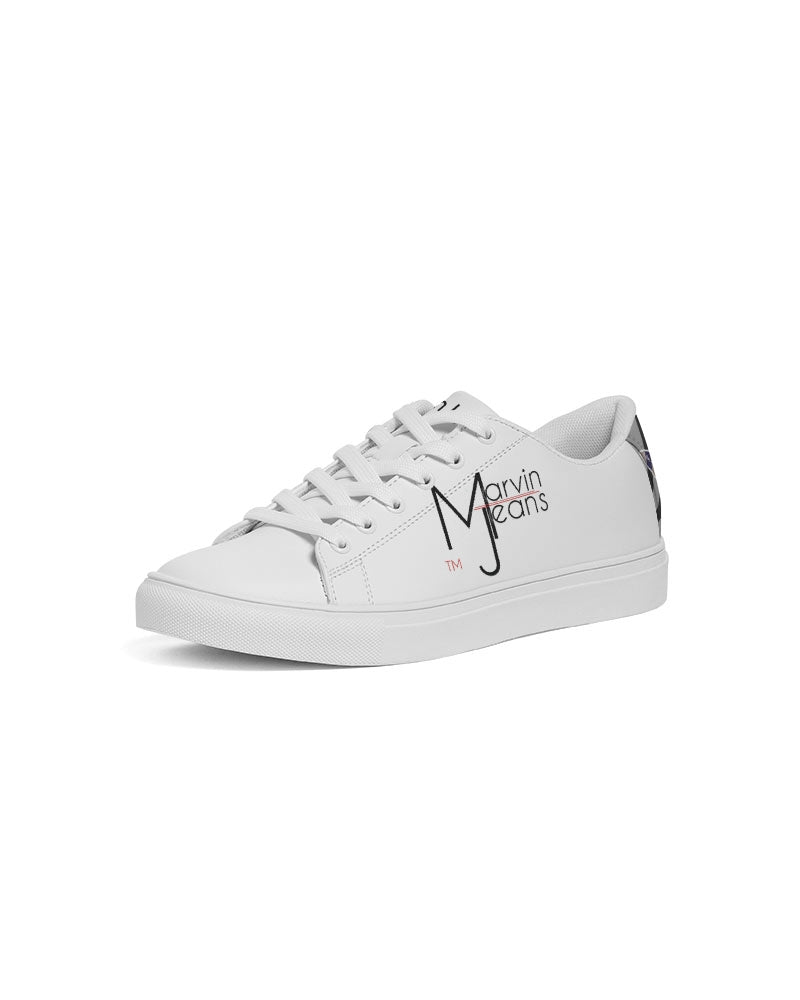 All white Men's Faux-Leather Sneaker